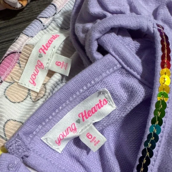 Floral and Purple Ruffle Romper Set - Picture 4 of 5